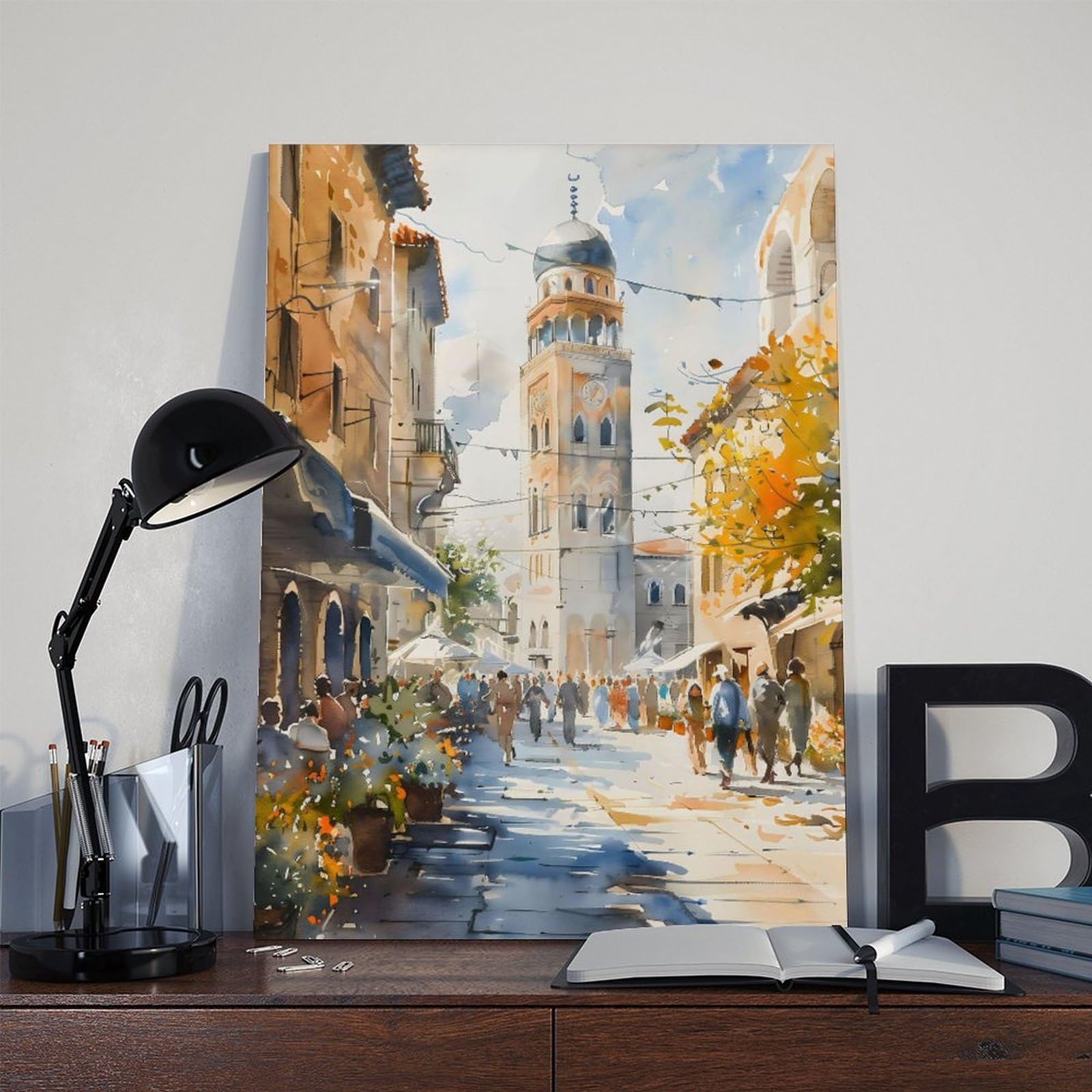 Jan Omer シルクスクリーンアート 2023 Amazon.com: ZJLAMZ Damascus Watercolor Painting Syria City Poster